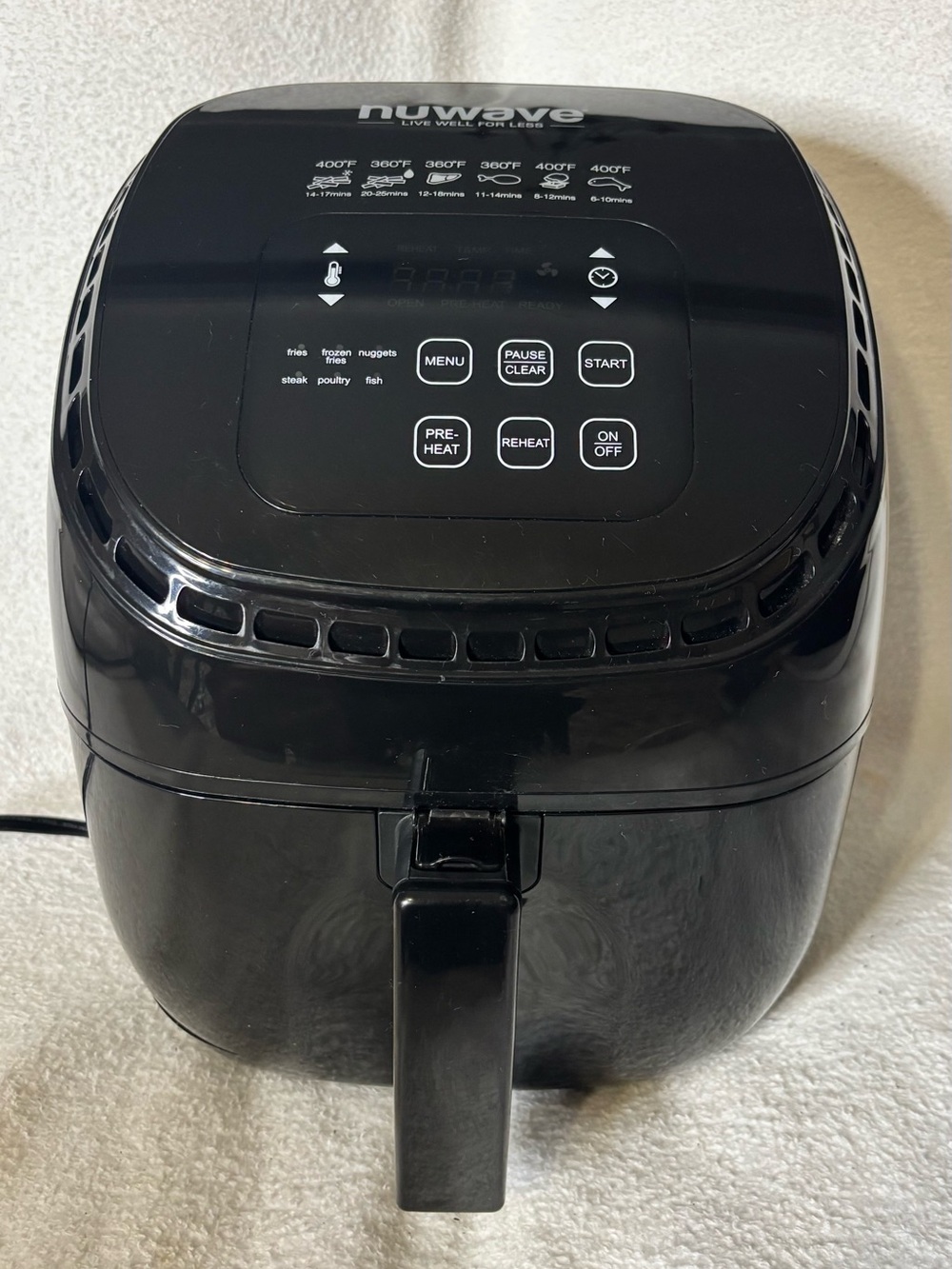 NuWave Black Digital Air Fryer - Compact Countertop Fryer